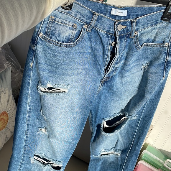 Distressed Forever 21 Boyfriend Jeans - Picture 2 of 5